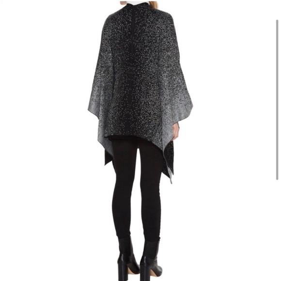 Calvin Klein Metallic Ombre Poncho Shawl Sweater - Picture 5 of 12